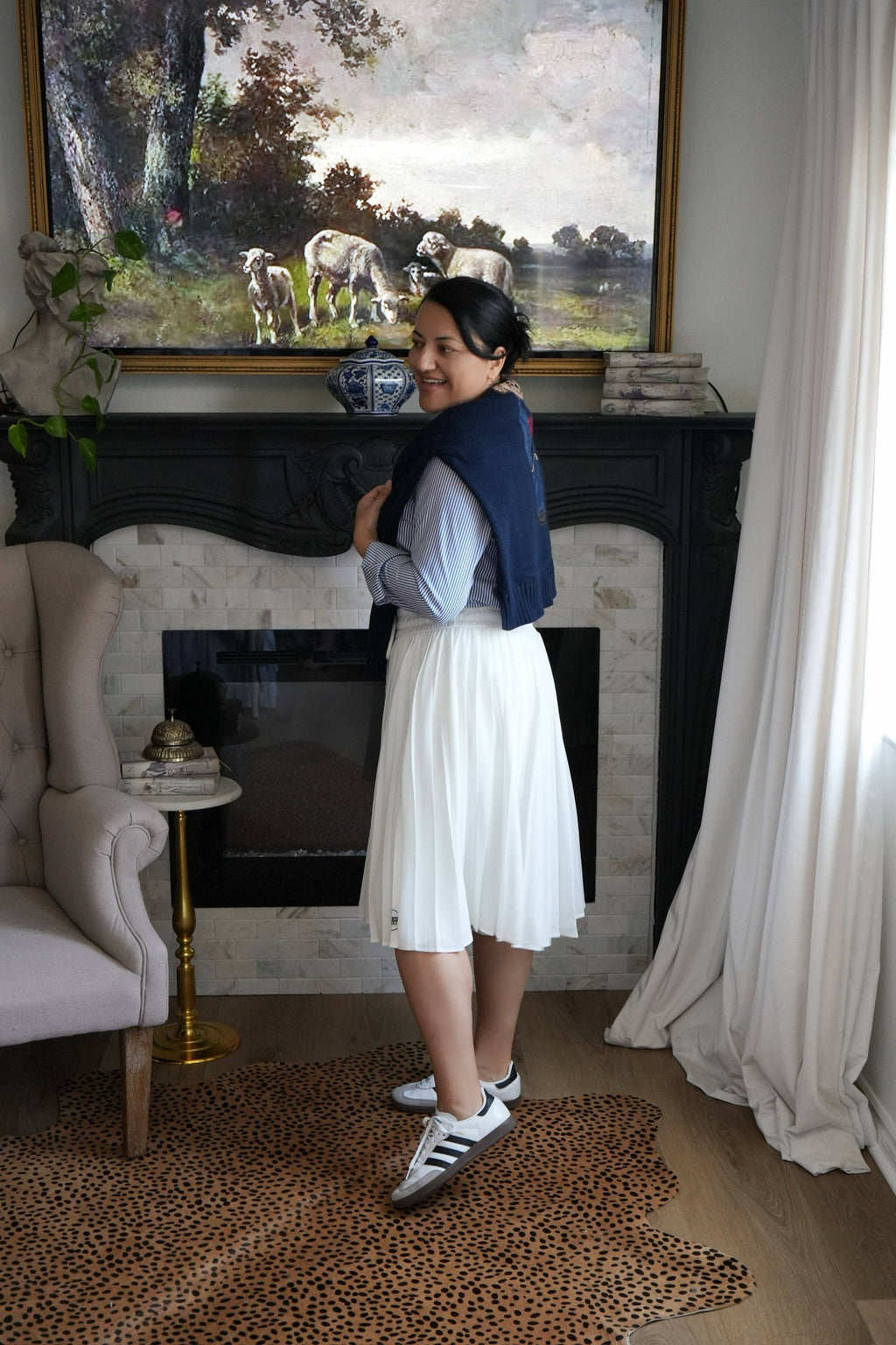 Patagonia Off White Pleated Athletic Skirt