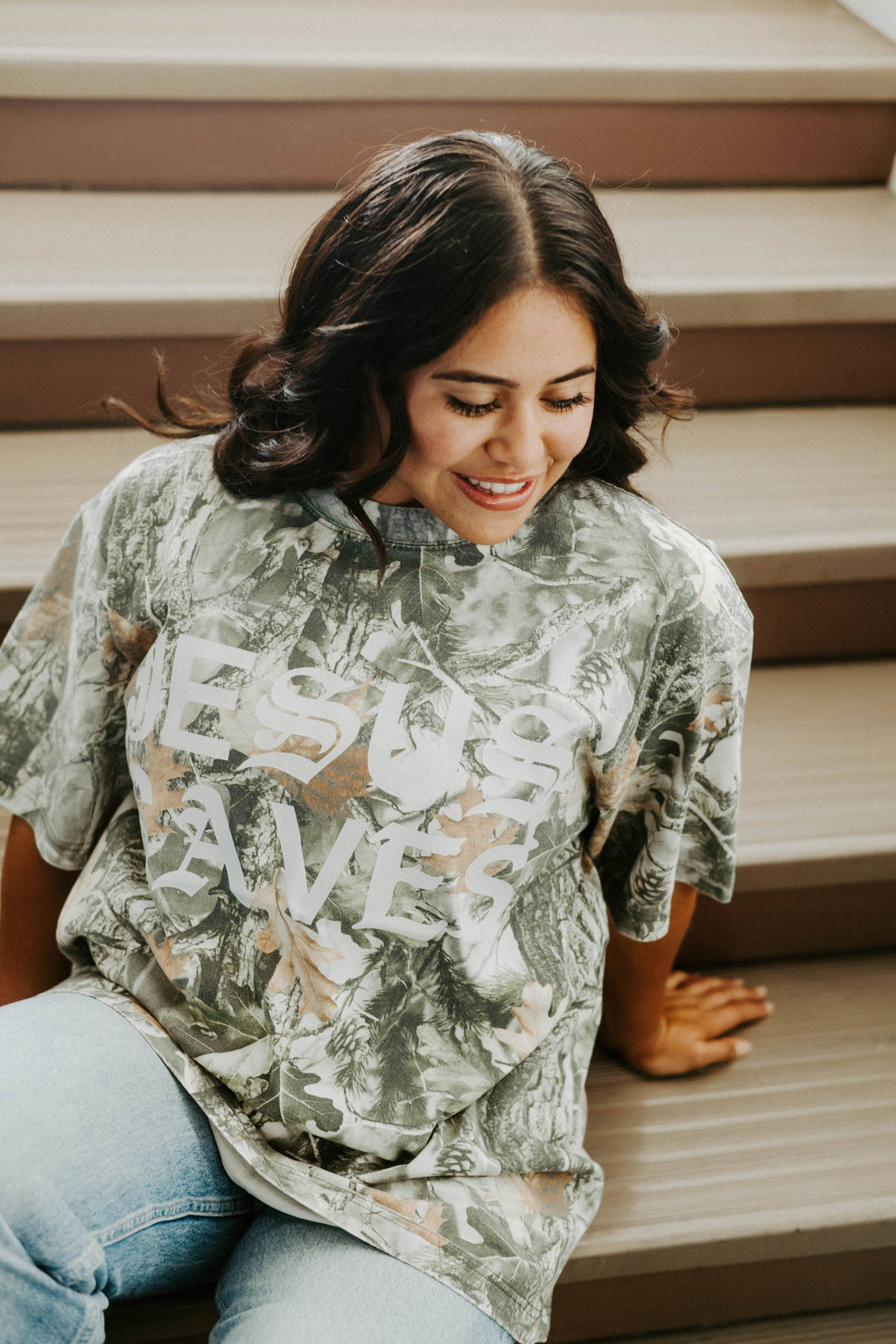 Jesus Saves Unisex Camo: Sage