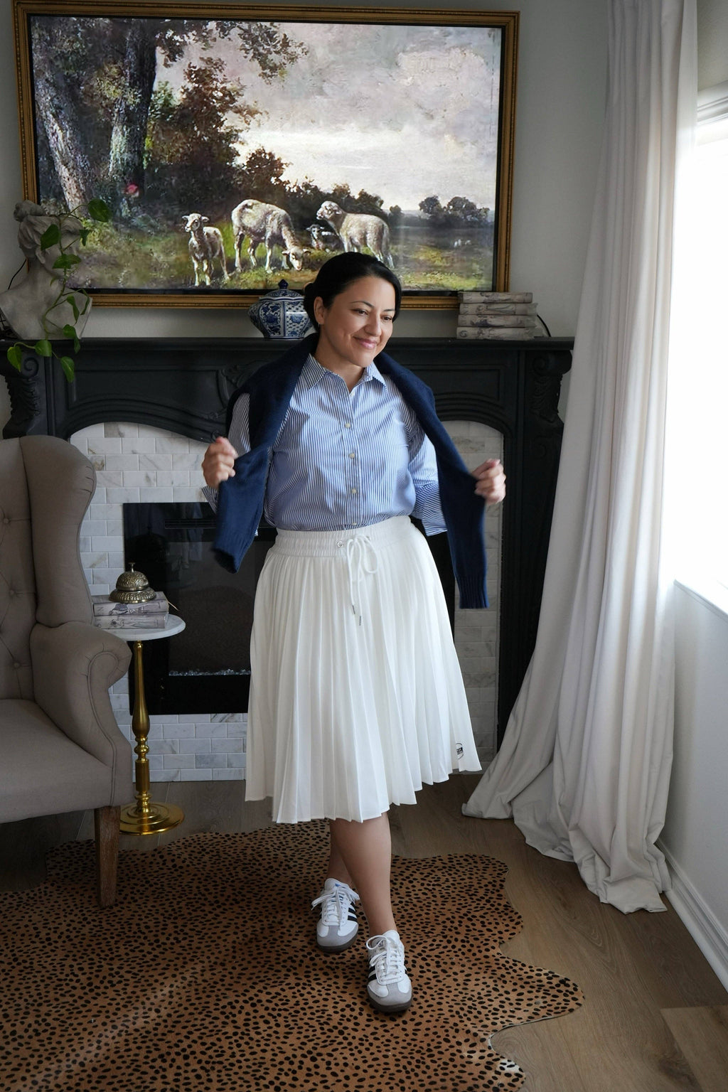 Patagonia Off White Pleated Athletic Skirt