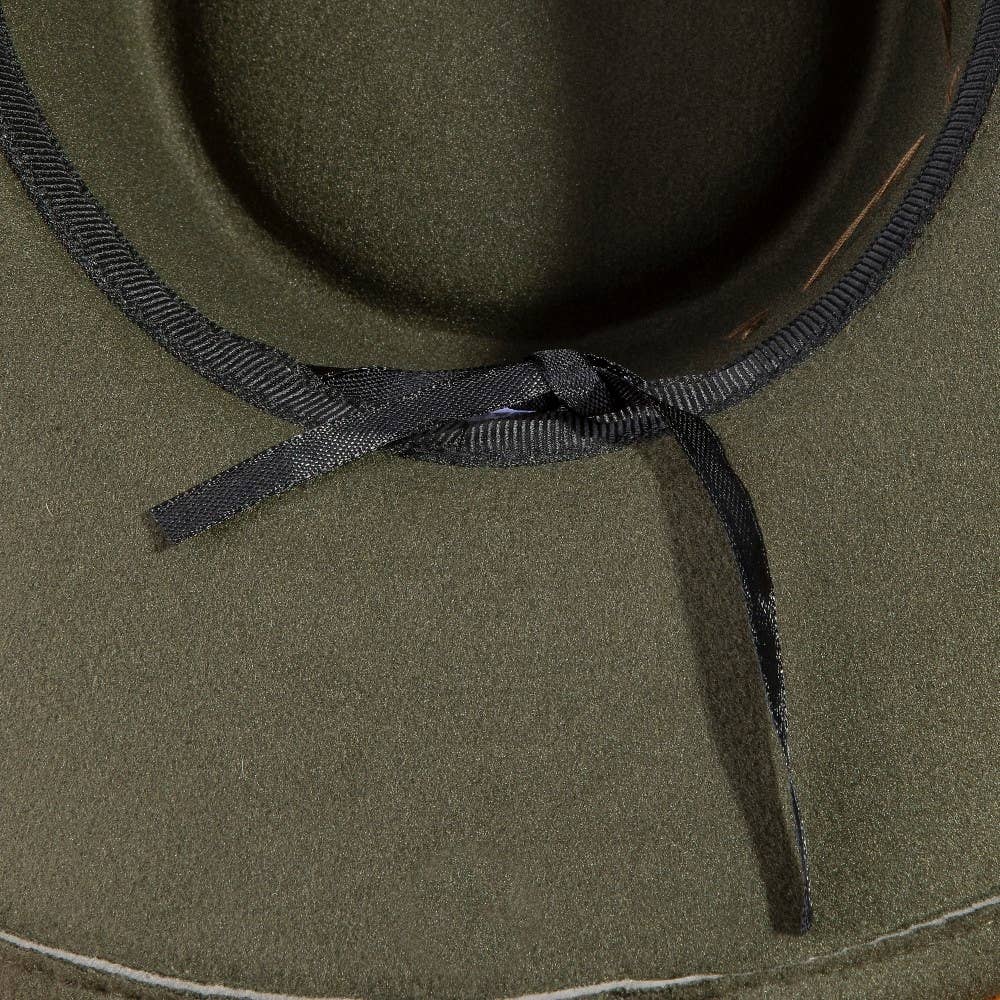 Fabric Beaded Distressed Western Cowboy Hat