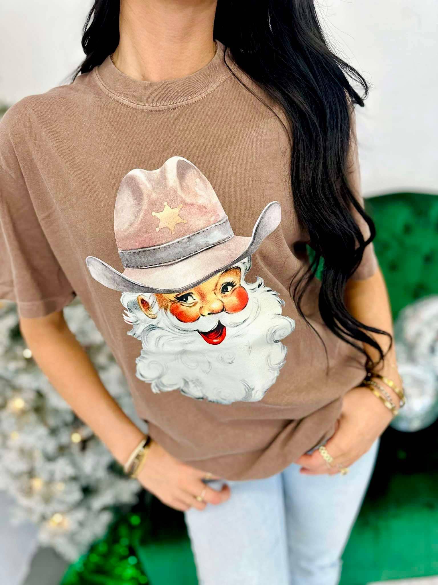 Vintage Cowboy Santa Tee