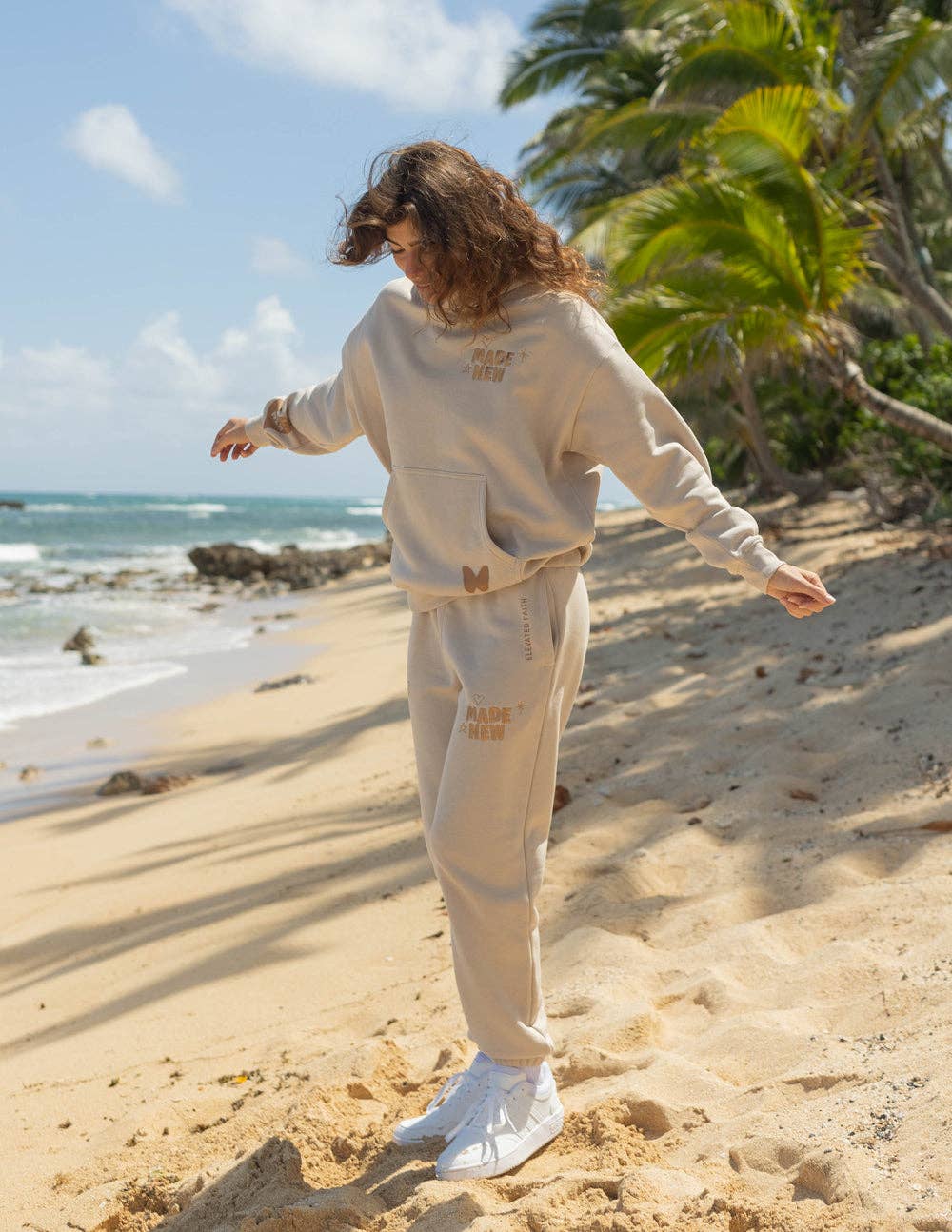 Made New Cream Unisex Hoodie: S