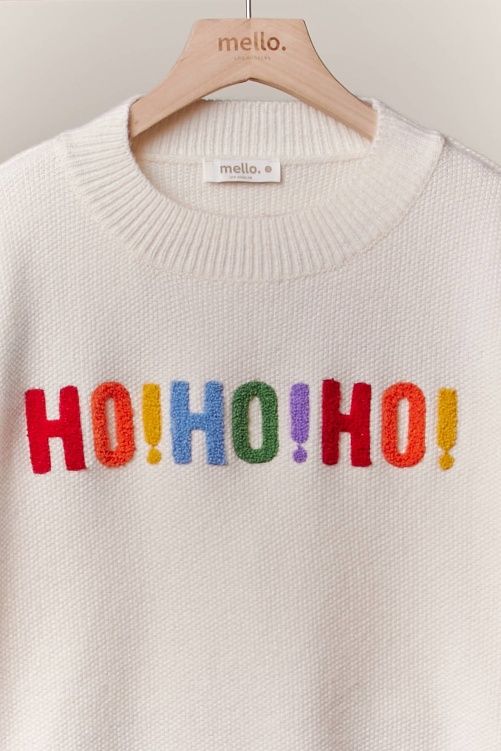 OVERSIZE Christmas Sweater with Lettering: Ivory