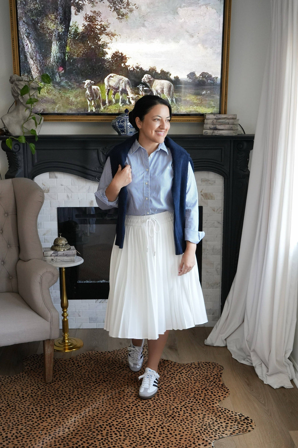 Patagonia Off White Pleated Athletic Skirt