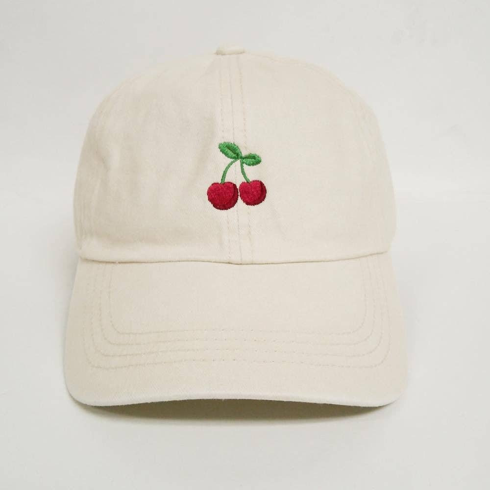 Beige Cherry Hat