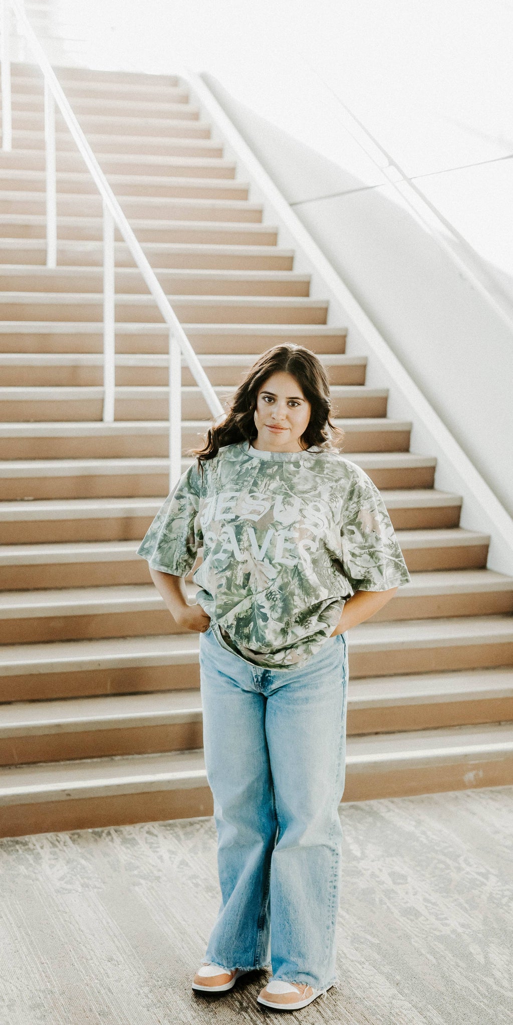 Jesus Saves Unisex Camo: Sage