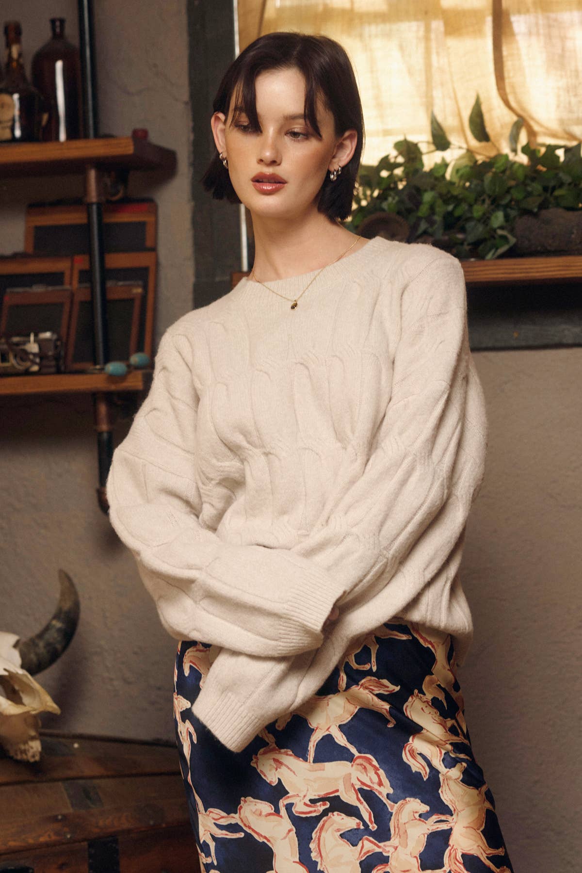 Wild Horse satin Skirt