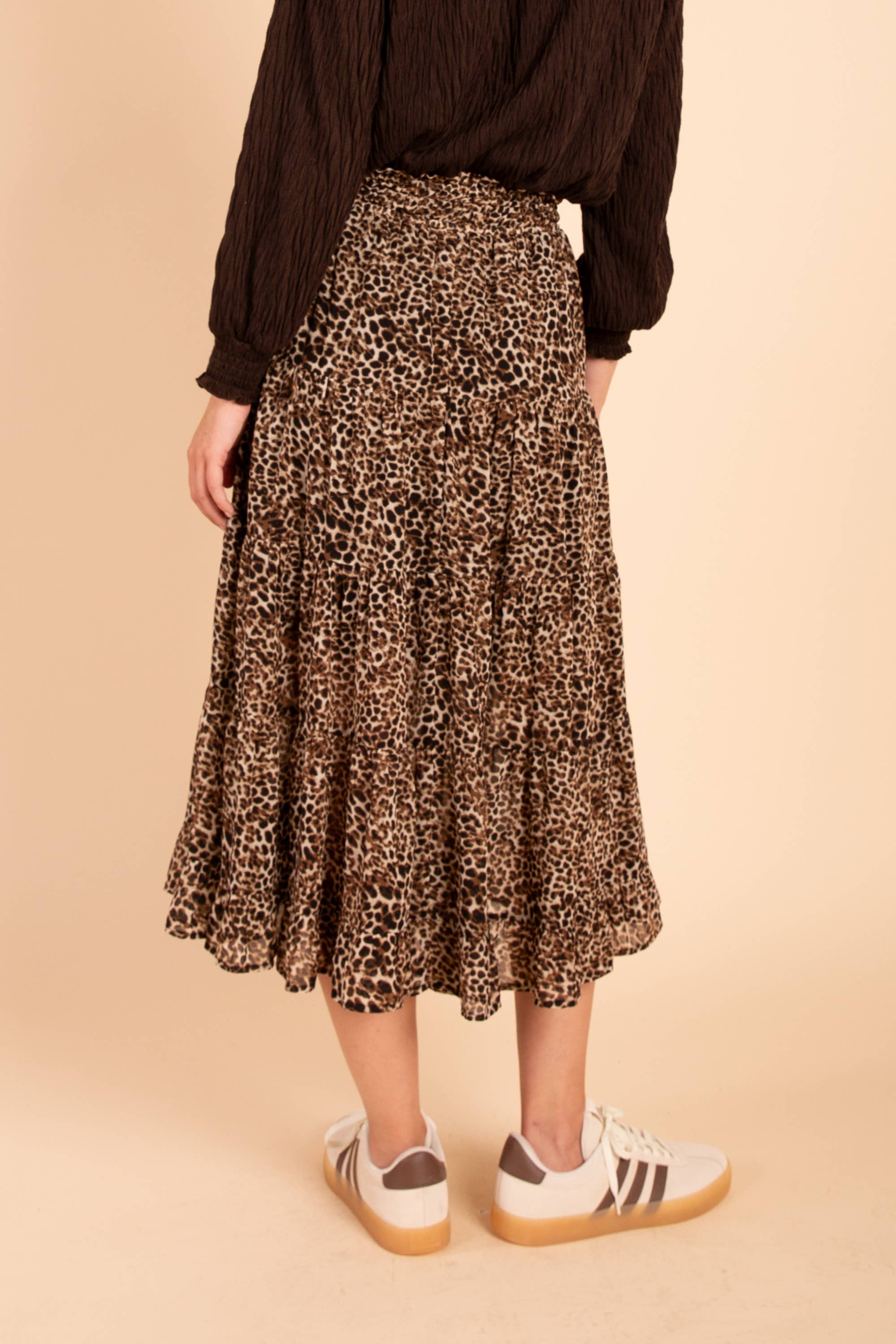Animal Printed Maxi Skirts: LEOPARD