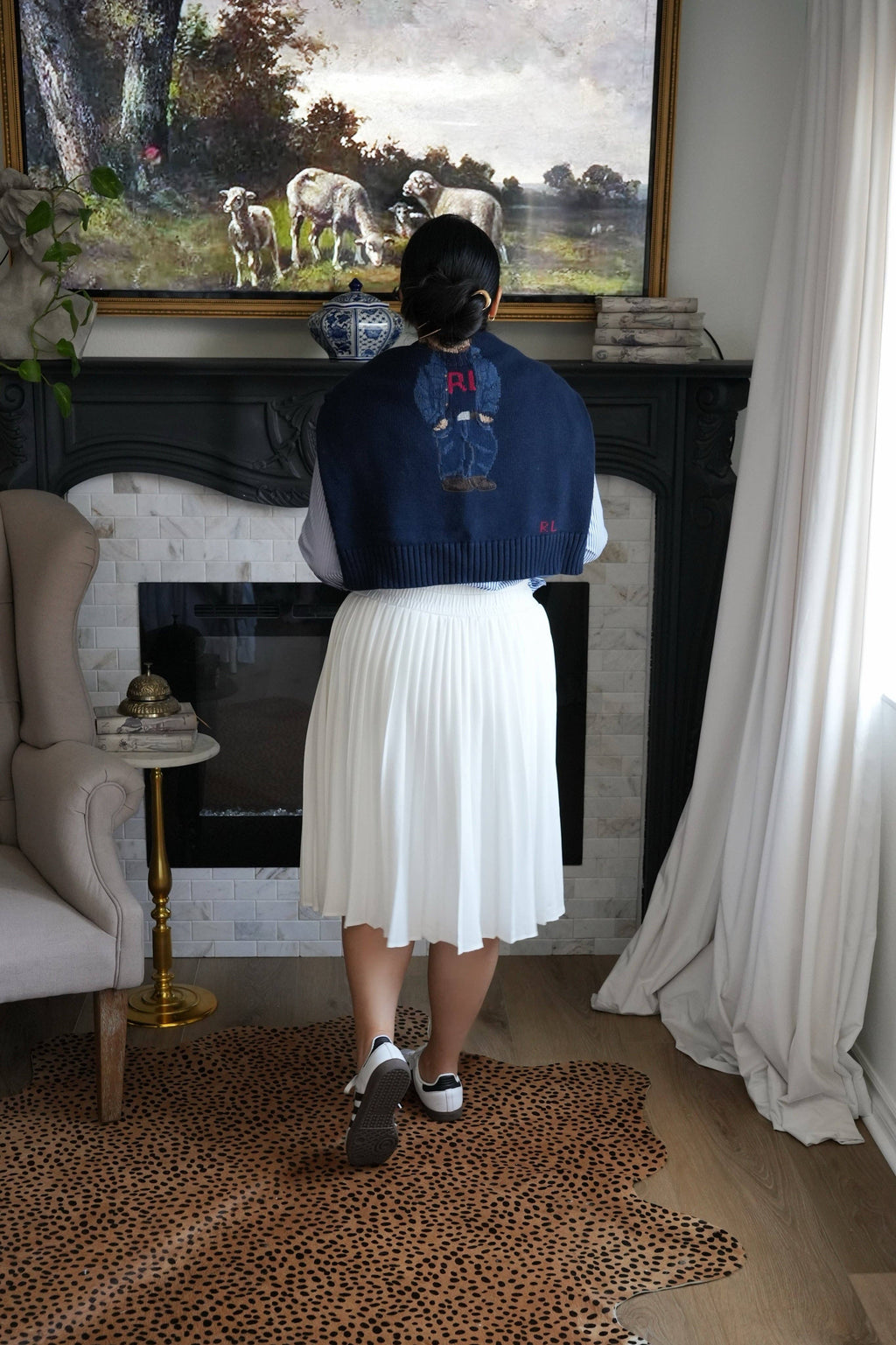 Patagonia Off White Pleated Athletic Skirt