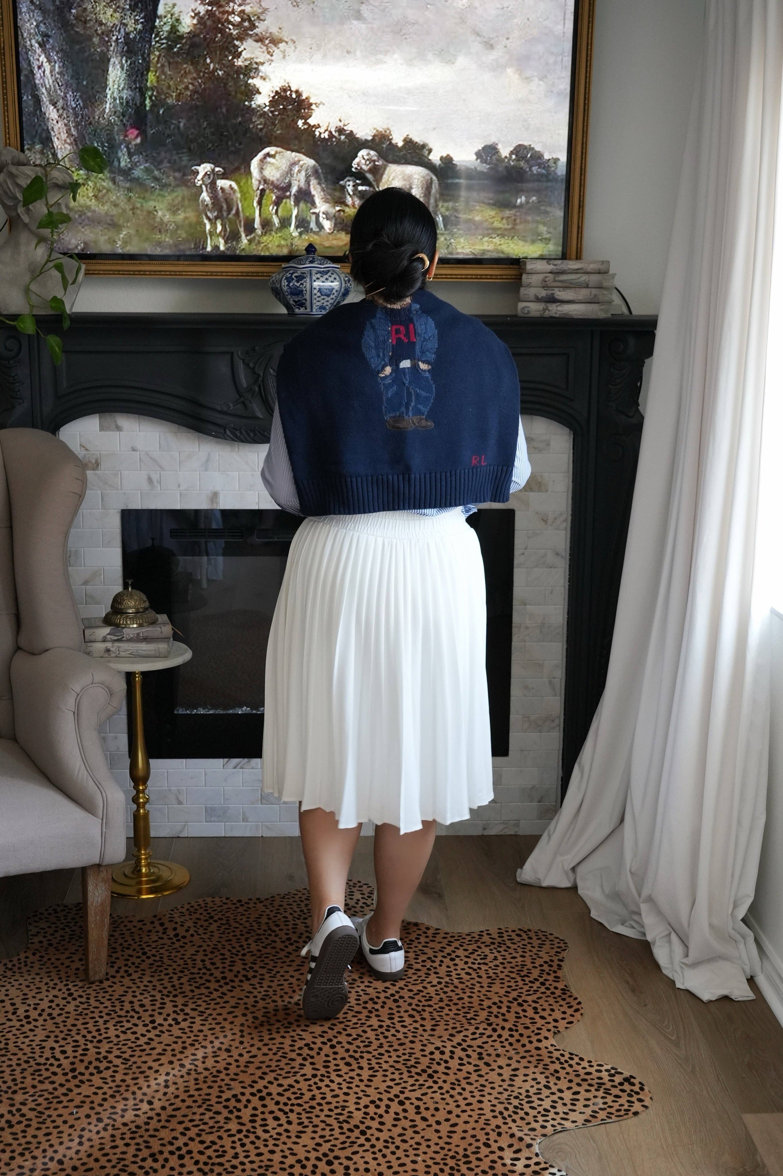 Patagonia Off White Pleated Athletic Skirt