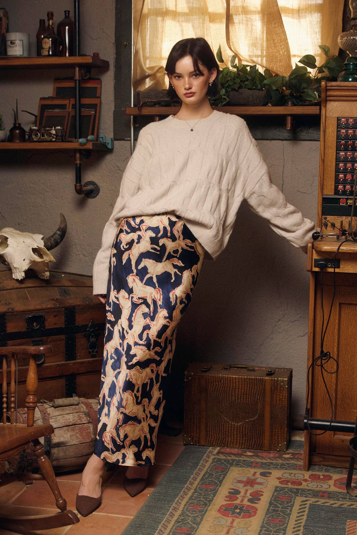 Wild Horse satin Skirt