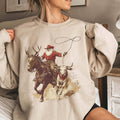Cowboy Santa Christmas Sand Sweatshirt