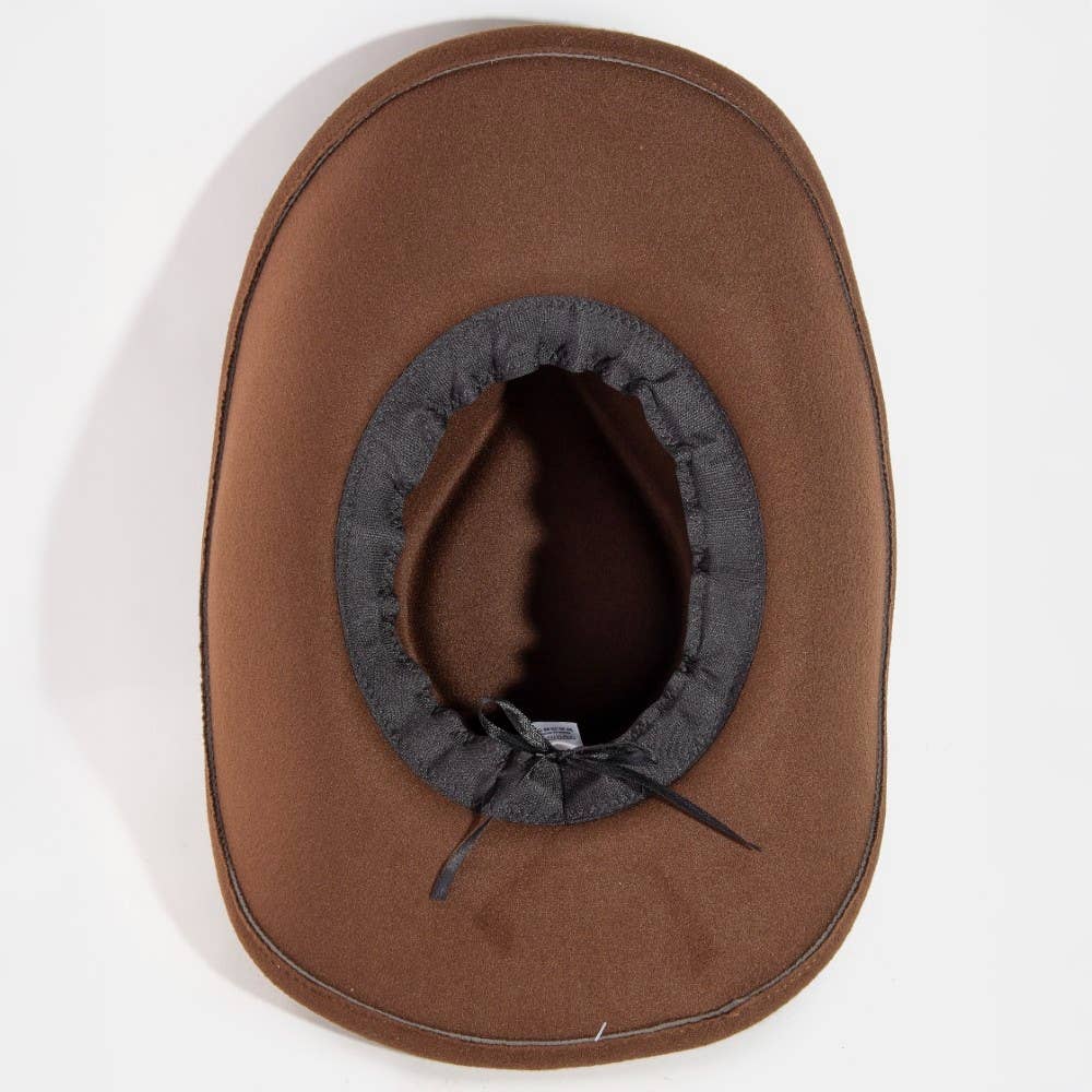 Vintage Safety Pin And Strap Western Cowboy Hat