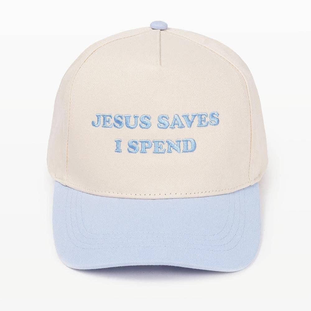 Light Blue Jesus Saves Hat