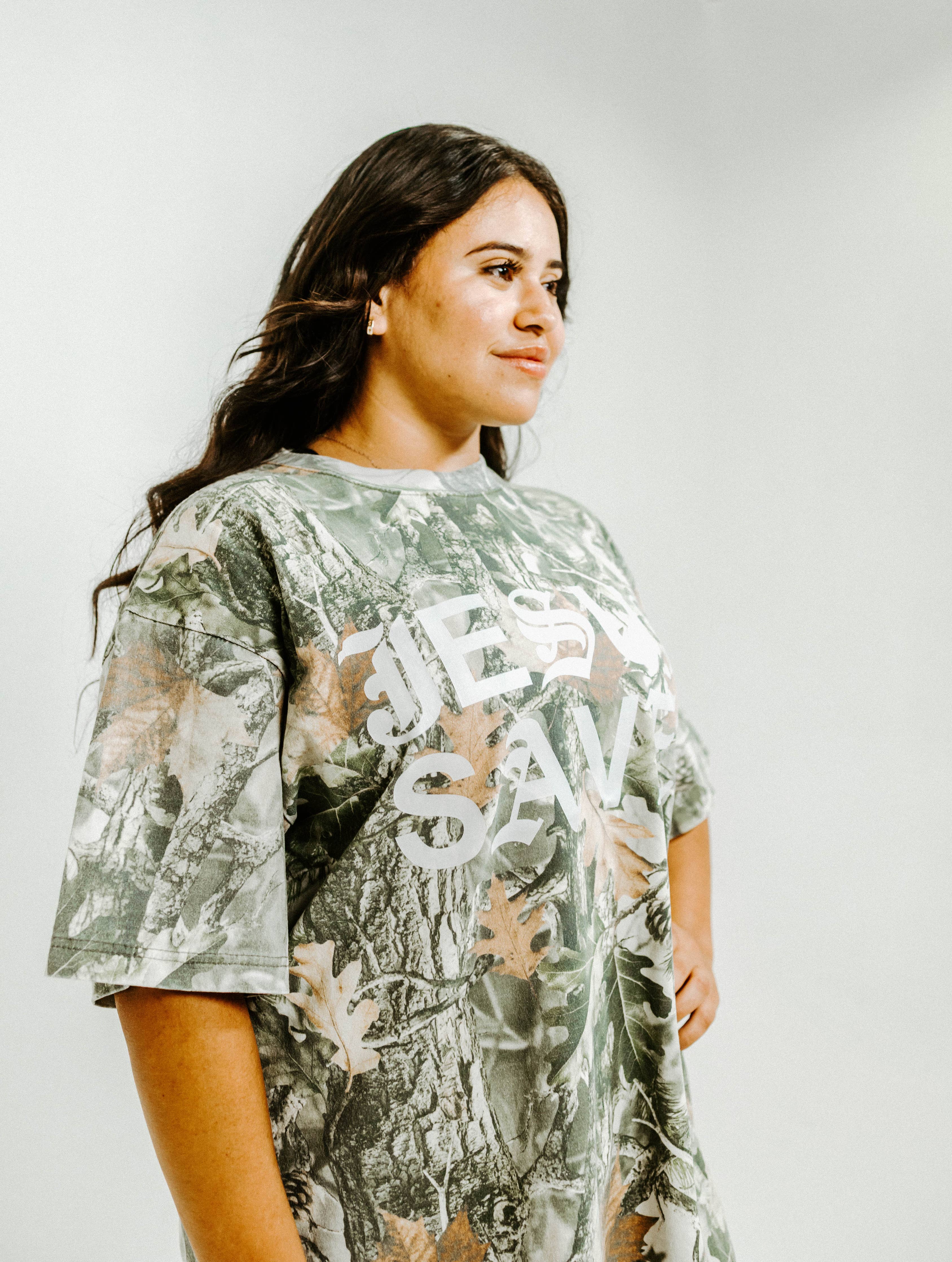 Jesus Saves Unisex Camo: Sage