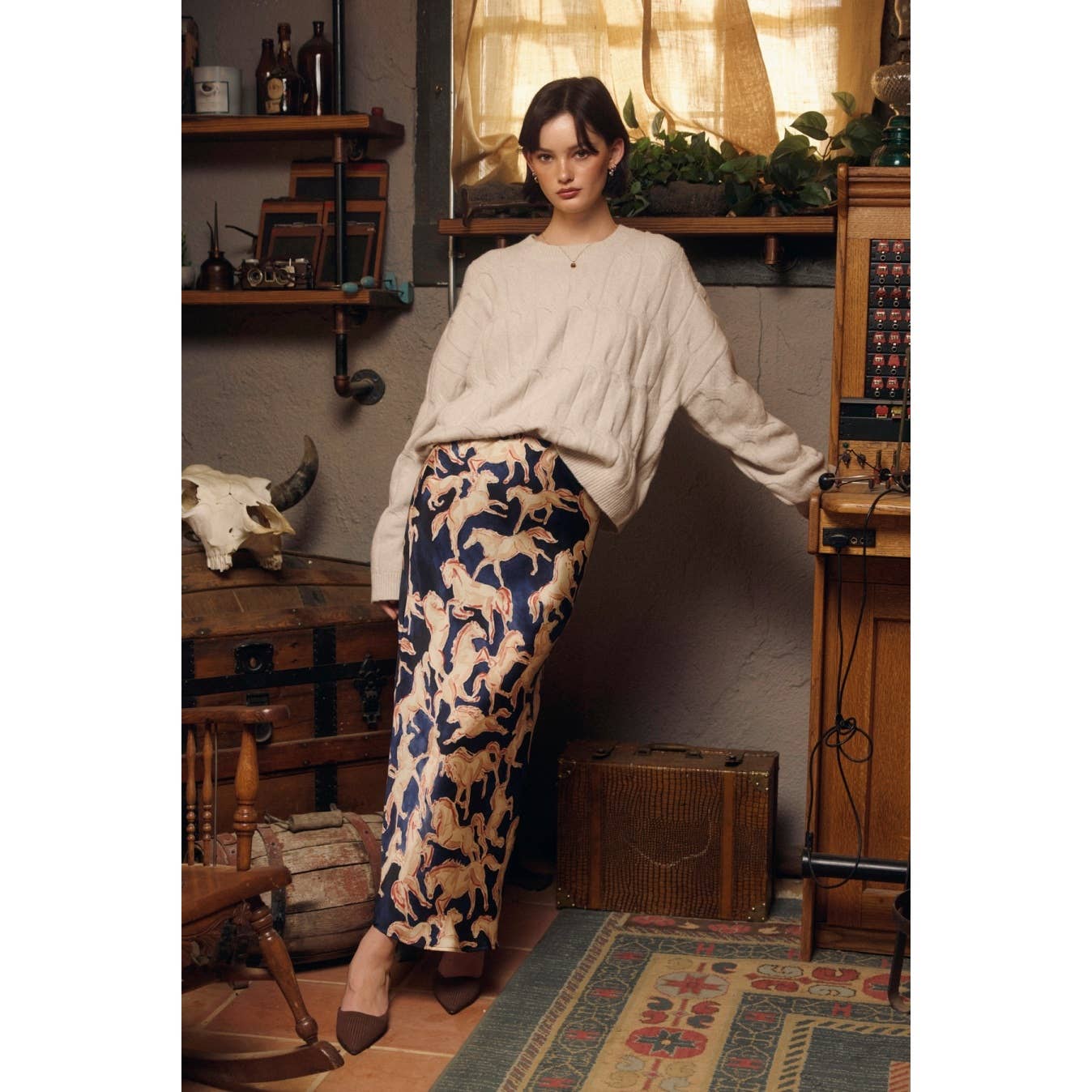 Wild Horse satin Skirt