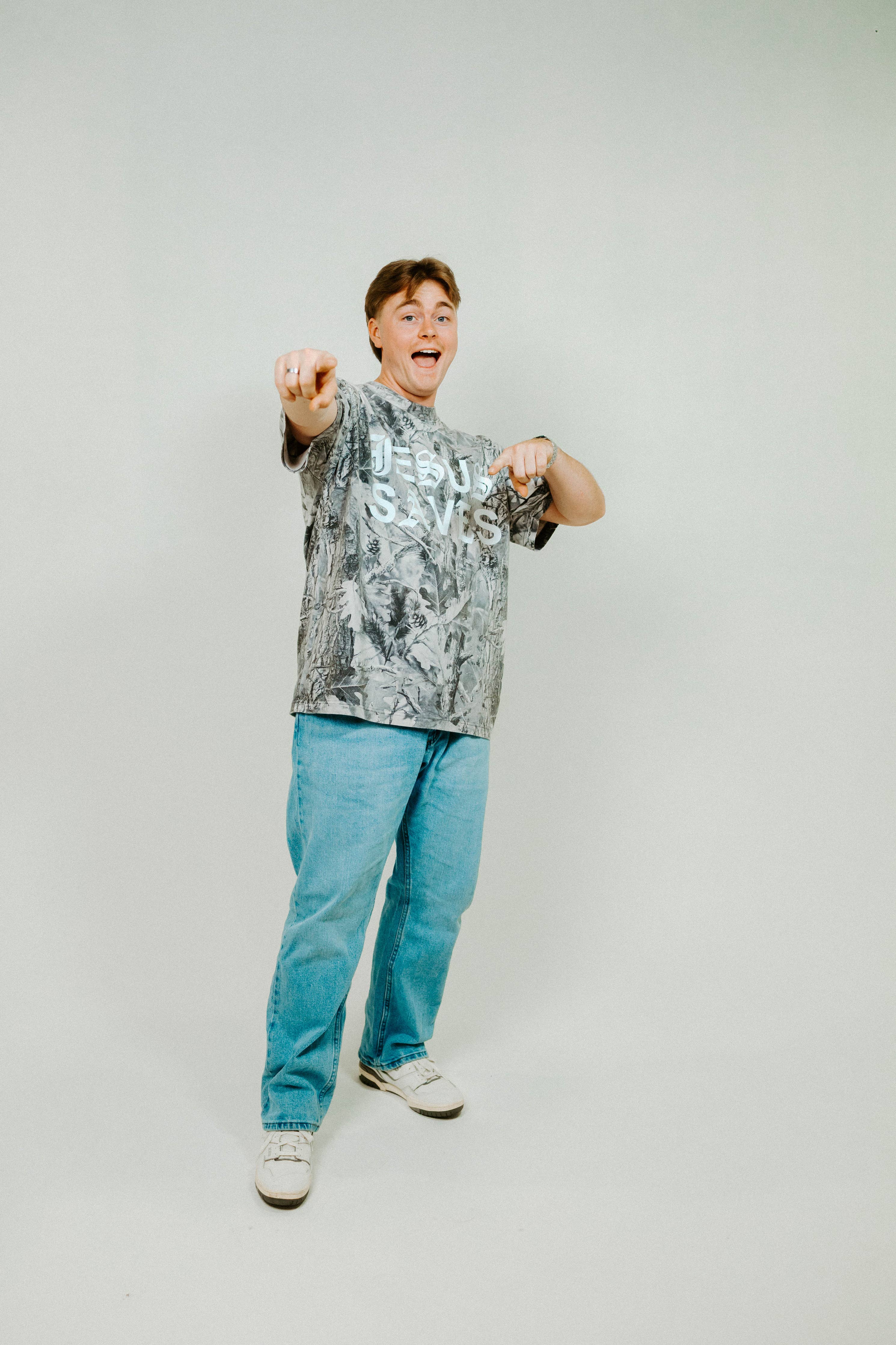 Jesus Saves Unisex Camo: Grey / M