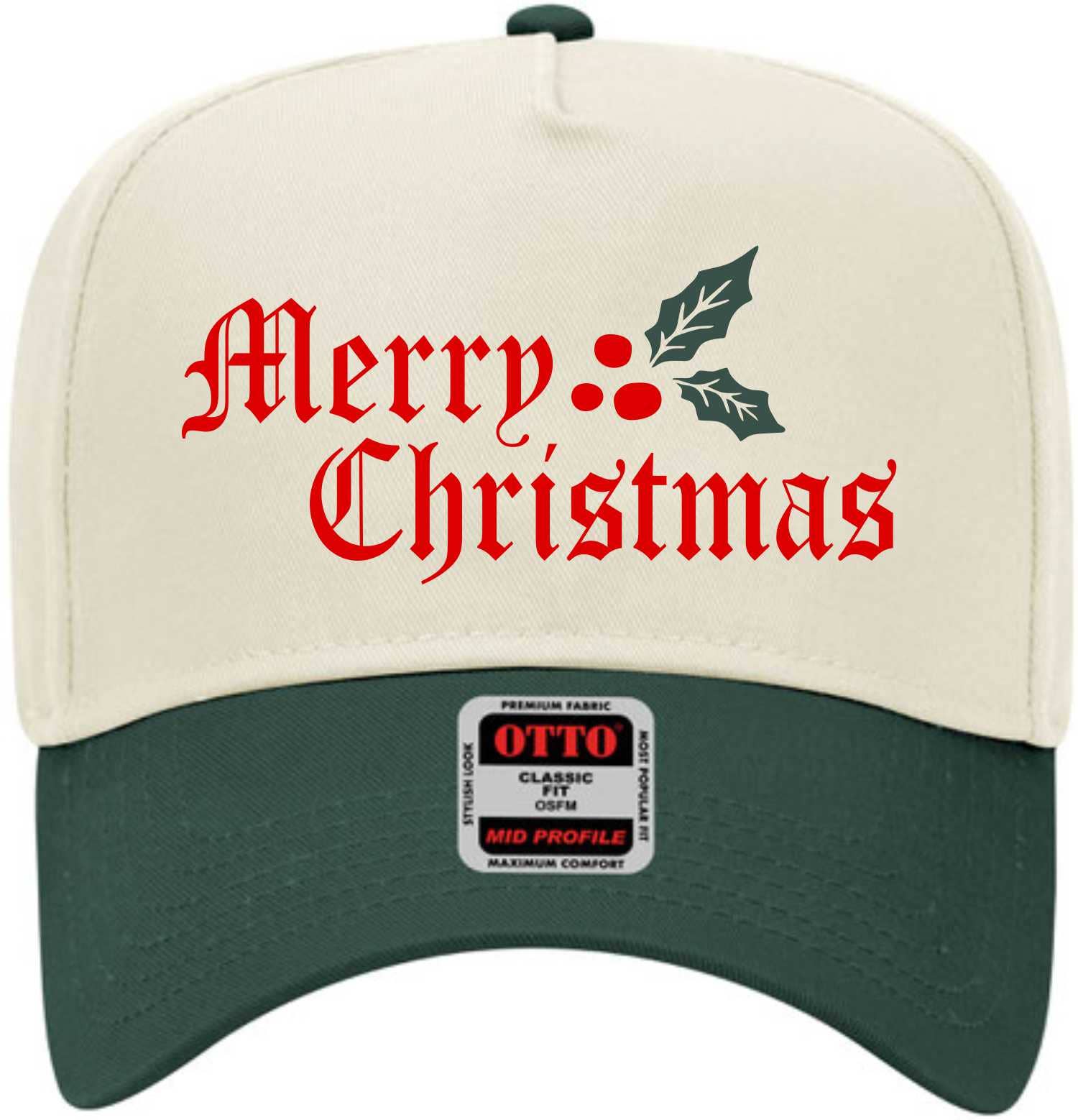 Merry Christmas Mistletoe |Natural/Dark Green