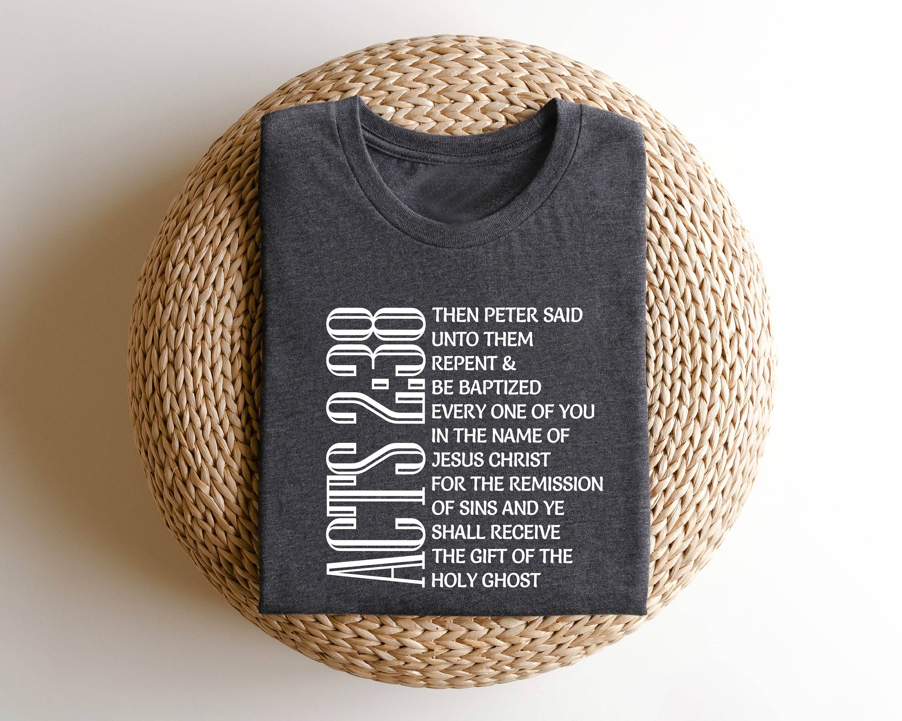 Acts 2:38 Bible Verse T-Shirt